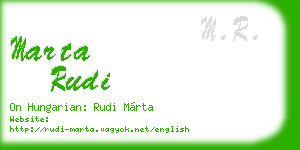 marta rudi business card
